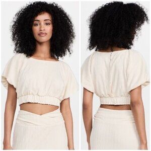 Free People Tovah Crop Top in Tofu Size L